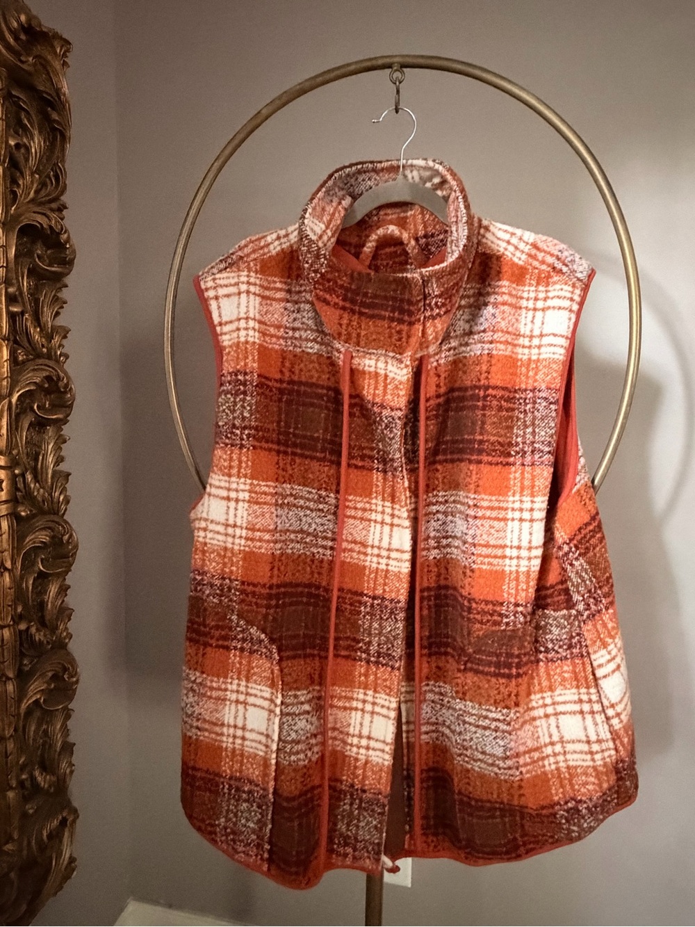 Free People Wrapped Up Blanket Vest in Topaz Combo - Picture 4 of 10